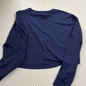 Lululemon Muscle Love Long Sleeve Shirt Night Sea Women's Size 6